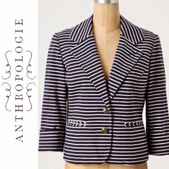 Anthropologie Jackets & Blazers - Anthropologie Cartonnier Striped Blazer